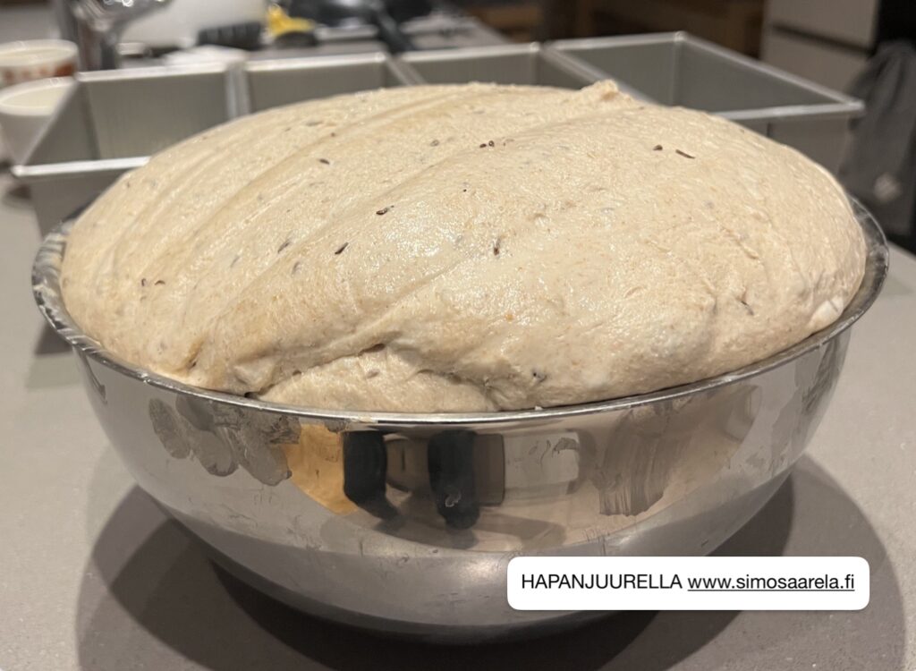 Taikina kylmälevon jälkeen